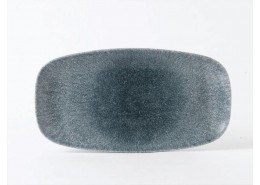 Raku Topaz Blue Chefs Oblong Plate