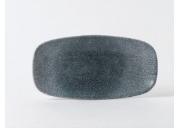 Raku Topaz Blue Chefs Oblong Plate