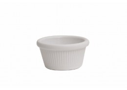 White Melamine Fluted Ramekin