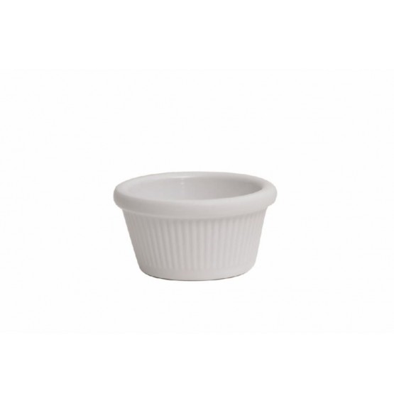 White Melamine Fluted Ramekin