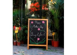 Sandwich A-Board Teak Finish