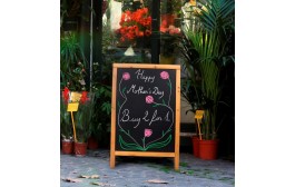 Sandwich A-Board Teak Finish