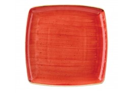 Stonecast Berry Red Square Plate