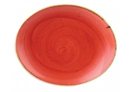 Stonecast Berry Red Oval Coupe Plate