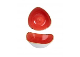 Stonecast Berry Red Triangle Bowl