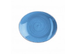 Stonecast Cornflower Blue Oval Coupe Plate