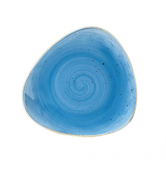Stonecast Cornflower Blue Triangle Plate