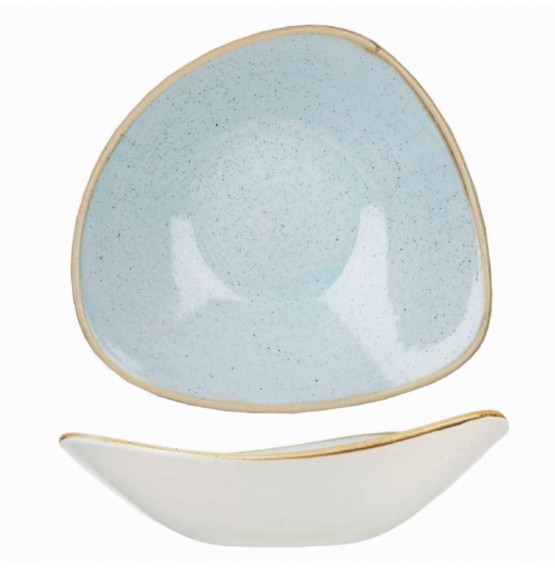 Stonecast Duck Egg Blue Triangle Bowl