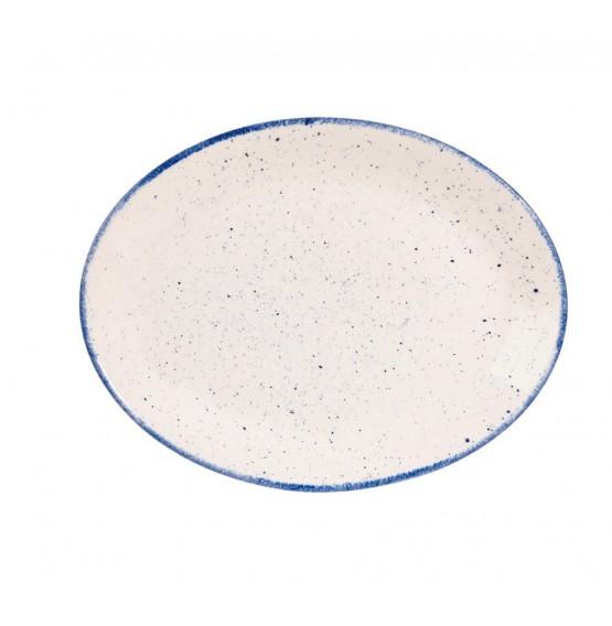 Stonecast Hints Indigo Blue Chefs' Oval Plate