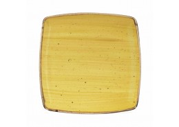 Stonecast Mustard Seed Yellow Deep Square Plate