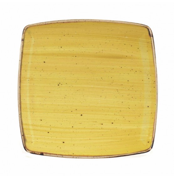 Stonecast Mustard Seed Yellow Deep Square Plate