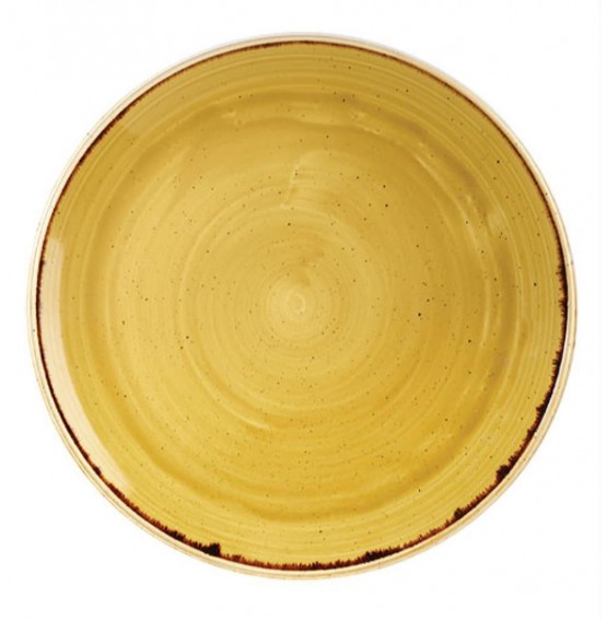 Stonecast Mustard Seed Yellow Coupe Plate