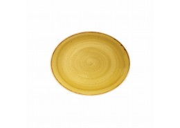 Stonecast Mustard Seed Yellow Oval Coupe Plate