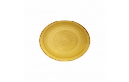 Stonecast Mustard Seed Yellow Oval Coupe Plate
