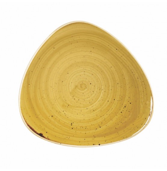 Stonecast Mustard Seed Yellow Triangle Plate