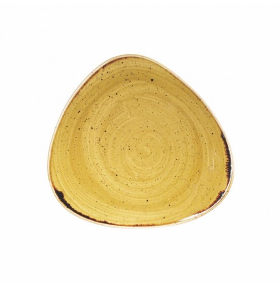 Stonecast Mustard Seed Yellow Triangle Plate