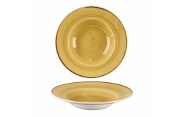 Stonecast Mustard Seed Yellow Wide Rim Bowl