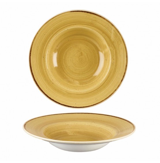 Stonecast Mustard Seed Yellow Wide Rim Bowl