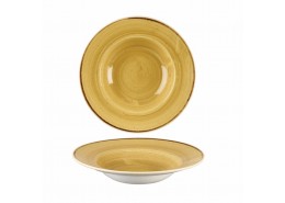 Stonecast Mustard Seed Yellow Wide Rim Bowl
