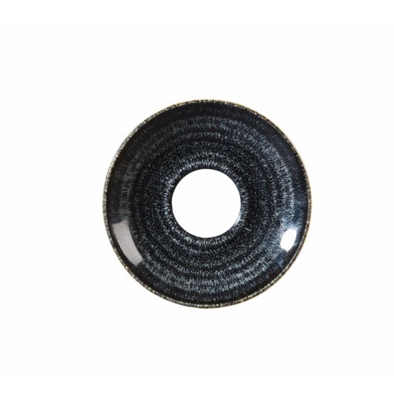 Homespun Charcoal Black Saucer