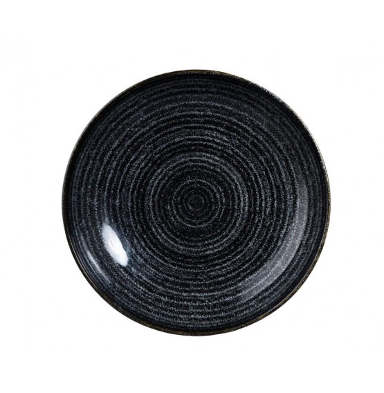 Homespun Charcoal Black Coupe Bowl