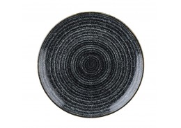 Homespun Charcoal Black Coupe Plate