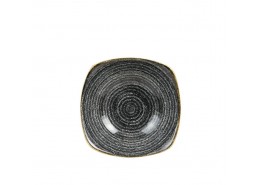 Homespun Charcoal Black Square Bowl