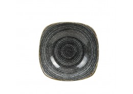 Homespun Charcoal Black Square Bowl