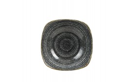 Homespun Charcoal Black Square Bowl