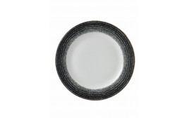 Homespun Charcoal Black Rimmed Plate