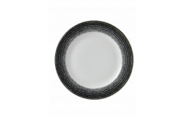 Homespun Charcoal Black Rimmed Plate
