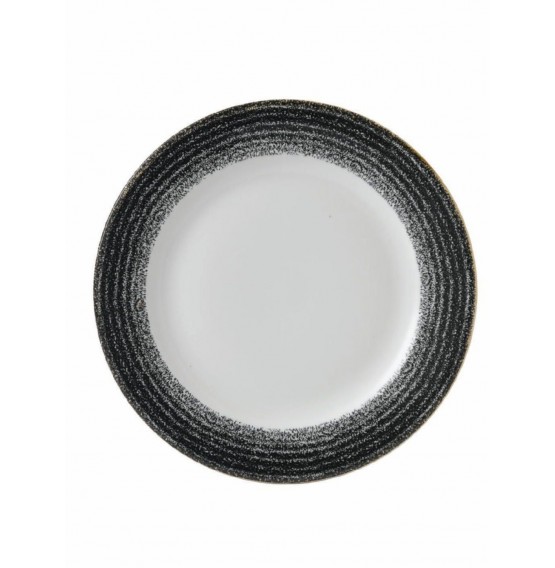 Homespun Charcoal Black Rimmed Plate