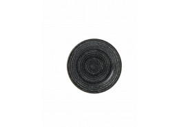 Homespun Charcoal Black Rimmed Plate