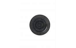 Homespun Charcoal Black Rimmed Plate