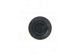 Homespun Charcoal Black Rimmed Plate
