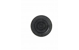 Homespun Charcoal Black Rimmed Plate