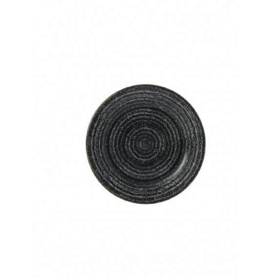Homespun Charcoal Black Rimmed Plate