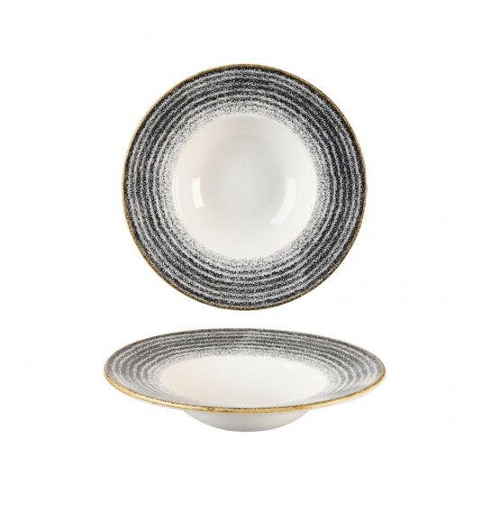 Homespun  Charcoal Black Wide Rim Bowl