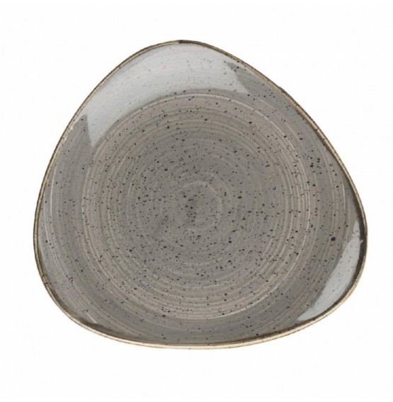 Stonecast Peppercorn Grey Triangle Plate