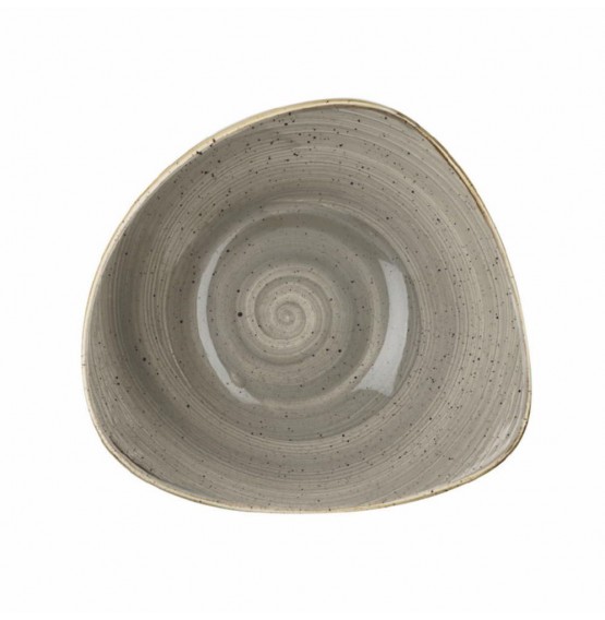 Stonecast Peppercorn Grey Triangle Bowl