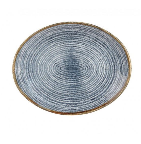 Homespun Slate Blue Oval Plate