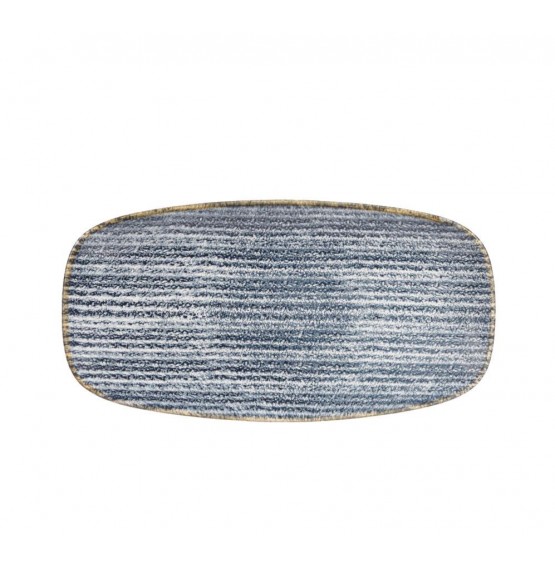 Homespun Slate Blue Chefs' Oblong Plate