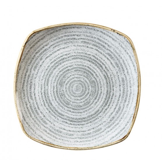 Homespun Stone Grey Square Plate