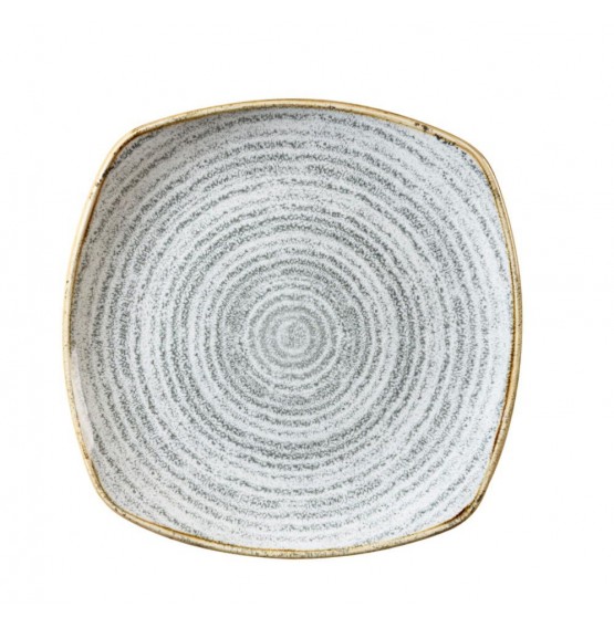 Homespun Stone Grey Square Plate