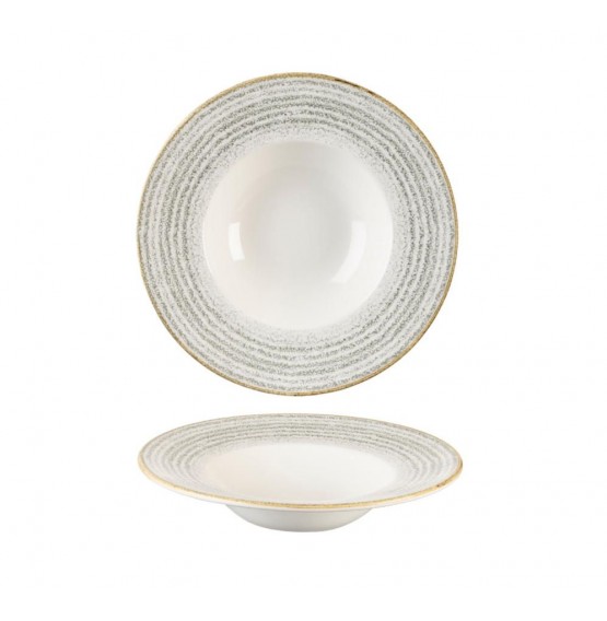 Homespun Stone Grey Wide Rim Bowl