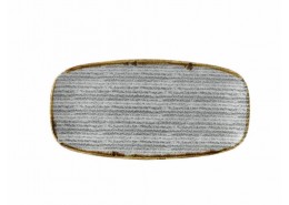 Homespun Stone Grey Chefs' Oblong Plate