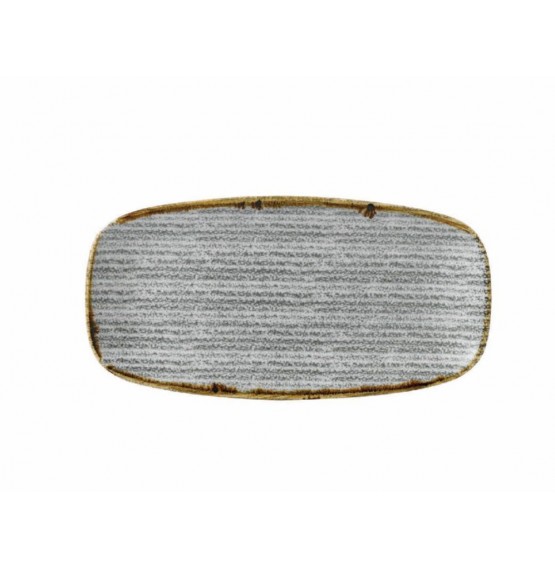 Homespun Stone Grey Chefs' Oblong Plate