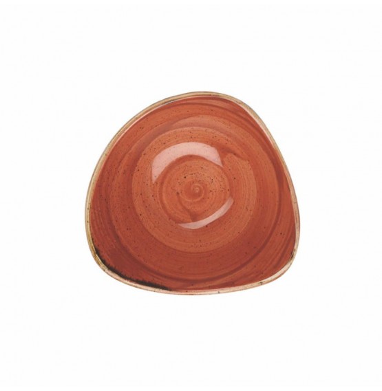 Stonecast Spiced Orange Triangle Bowl