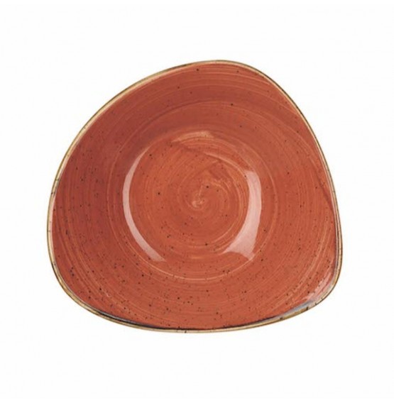 Stonecast Spiced Orange Triangle Bowl