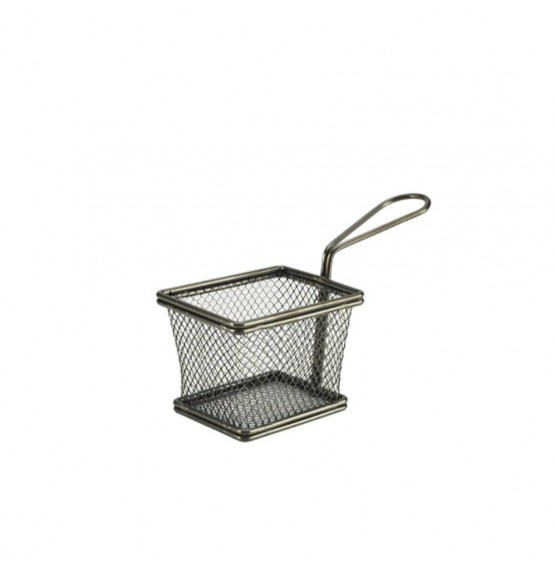Serving Fry Baskets Rectangular Black
